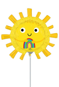 Happy Sun Foil Balloon 14 in. (Air-Fill Only) | 2 pack