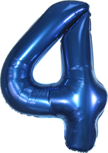 Load image into Gallery viewer, DecoChamp Navy Blue Foil Number Balloons (0 to 9) - 34 in.