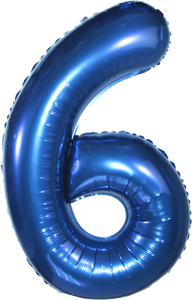 DecoChamp Navy Blue Foil Number Balloons (0 to 9) - 34 in.