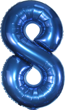 Load image into Gallery viewer, DecoChamp Navy Blue Foil Number Balloons (0 to 9) - 34 in.