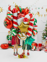Load image into Gallery viewer, Red Candy Cane Foil Balloon 32in. PartyDeco USA