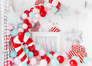 Red Candy Cane Foil Balloon 32in. PartyDeco USA