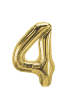 Load image into Gallery viewer, DecoChamp Gold Foil Number Balloons (0 to 9) - 34 in.