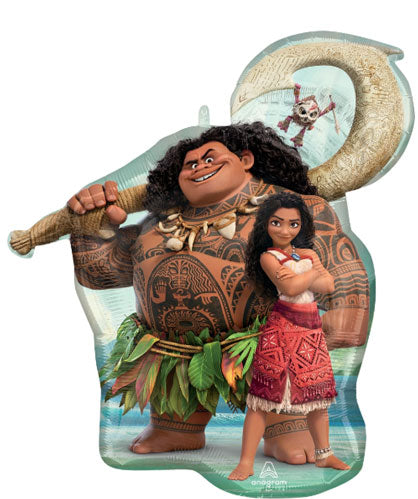 Moana and Maui Shape Foil Balloon 26 in. – City Balloons Dallas