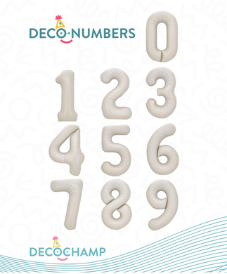 DecoChamp Latte Foil Number Balloons (0 to 9) - 34 in.