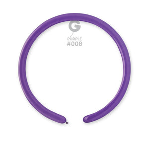 Solid Balloon Purple #008 - 1 in.