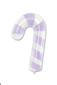 Lavender Candy Cane Shape Foil Balloon (Choose size)