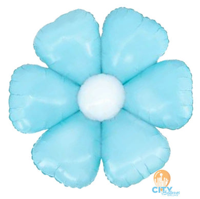 Daisy Flower Shape Non-Foil Balloon - Light Blue