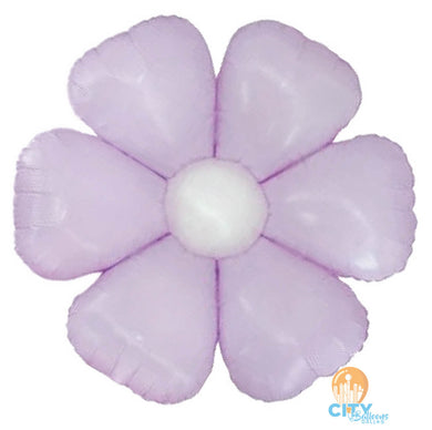 Daisy Flower Shape Non-Foil Balloon - Lilac