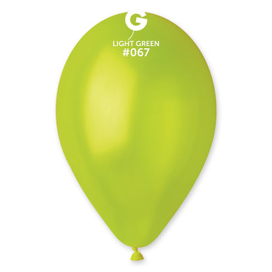 Metallic Balloon Light Green #067 - 12 in.