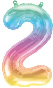 Jelli Ombre Foil Number Balloons (0 to 9) - 16 in.