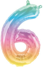 Load image into Gallery viewer, Jelli Ombre Foil Number Balloons (0 to 9) - 16 in.