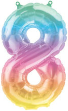 Load image into Gallery viewer, Jelli Ombre Foil Number Balloons (0 to 9) - 16 in.
