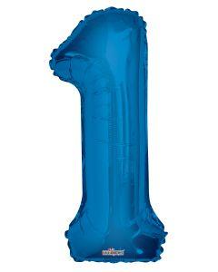 Blue Foil Number Balloons (0 to 9) - 34 in.