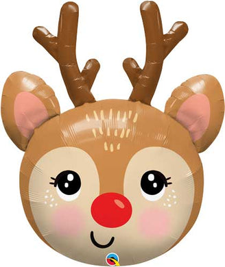 Red Nosed Reindeer Foil Balloon 35 in.