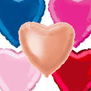 Solid Heart Shaped Foil Balloons - 36 in. (Choose Color)