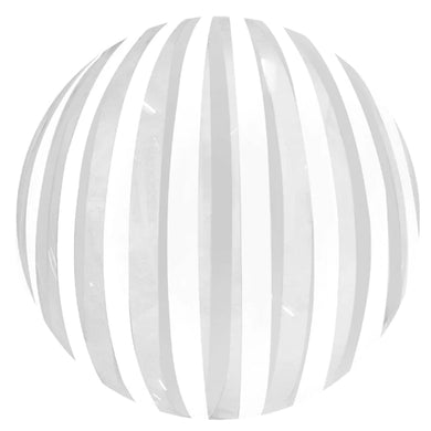 Silver Strips Bubble non Foil Balloon 16 in.