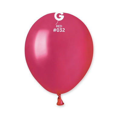 Metallic Balloon Red #032 - 5 in.