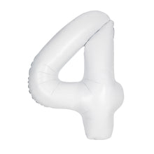 Cargar imagen en el visor de la galería, Globos con números de aluminio blanco mate (0 a 9) - 34 pulgadas