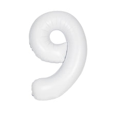 Load image into Gallery viewer, Matte White Foil Number Balloons (0 to 9) - 34 in.