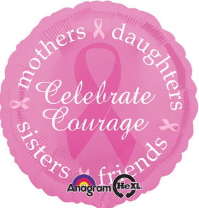 Breast Cancer Celebrate Courage Foil Balloon 18 in.