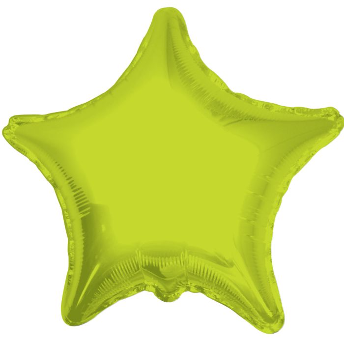 Star Shaped Foil Balloons - 18 in. Lime Green