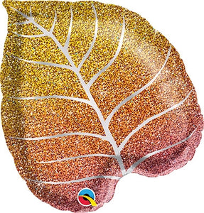 Glittergraphic Ombre Leaf Foil Balloon - 21 in.