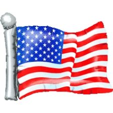 American Flag Shape Foil Balloon 32 in.