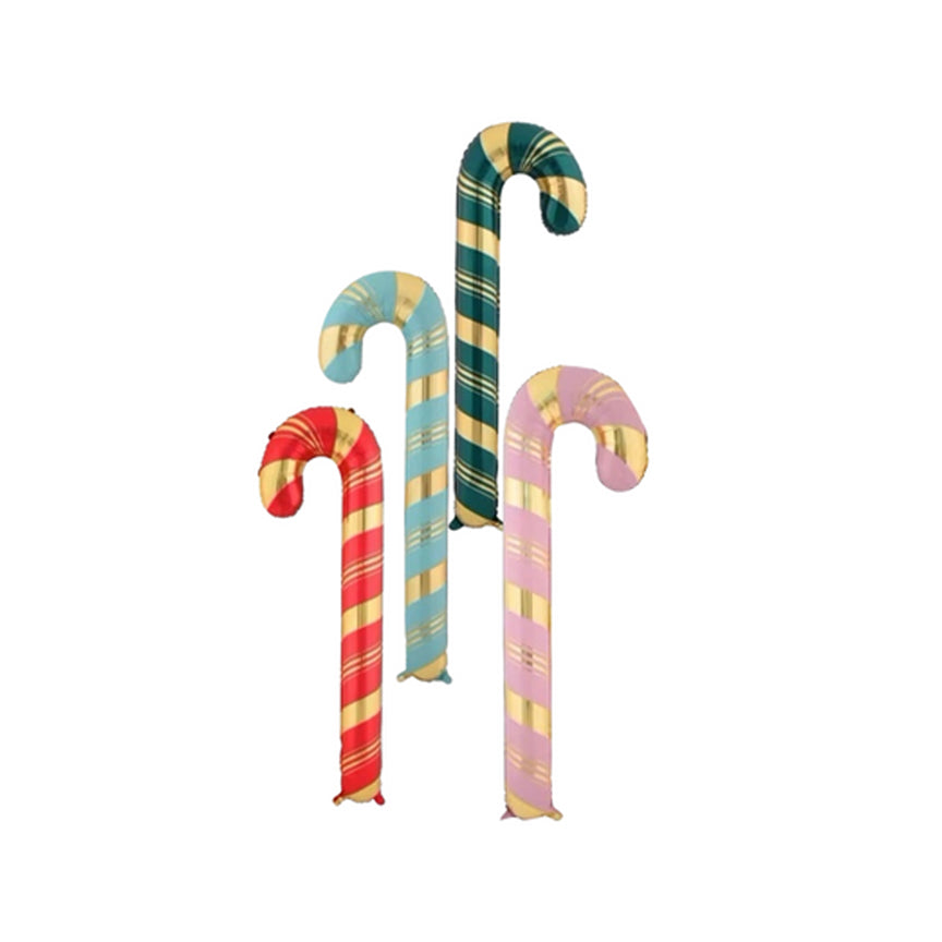 Candy Cane Holiday Foil Balloon - 22 in. (Choose your Color)