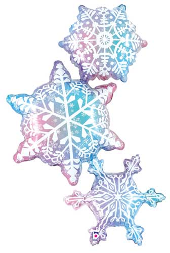 Snowflake Trio Shape Balloon 50 in.