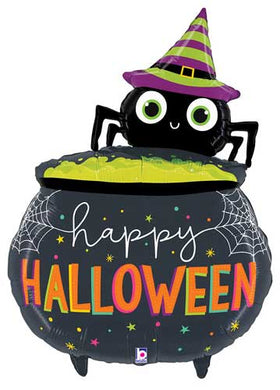 Spider Cauldron Shape Foil Balloon 41 in.