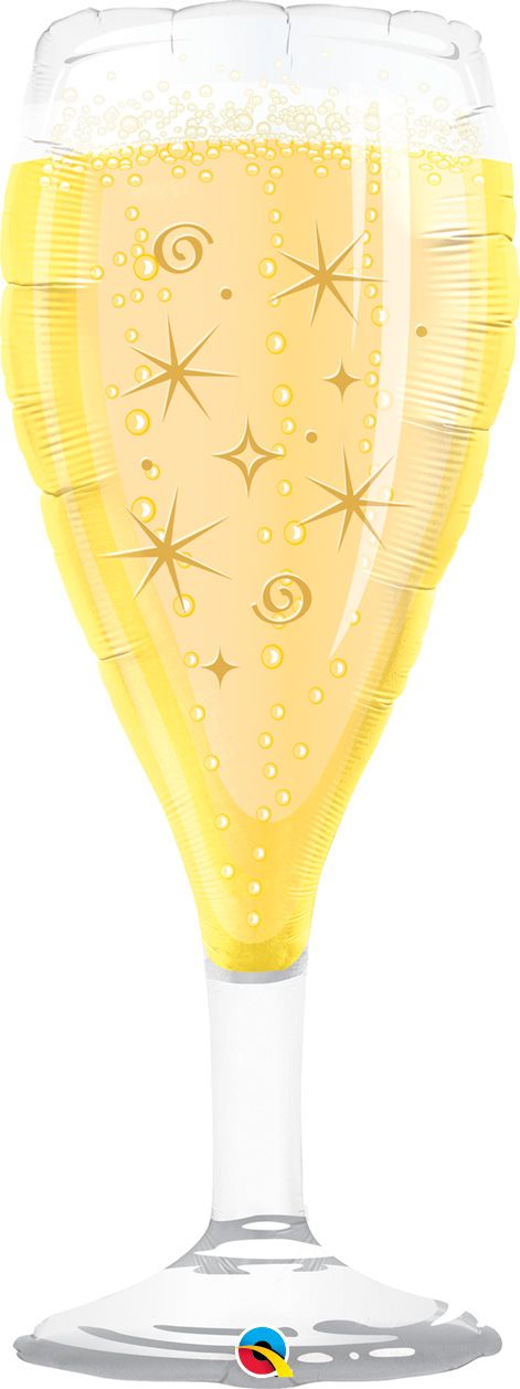 Champagne Toasting Glass Foil Balloon 39 in.