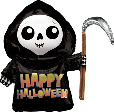 Happy Grim Reaper Shape Foil Balloon 27 in.