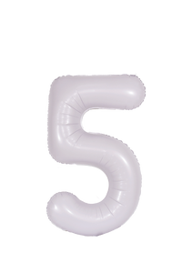 DecoChamp Lilac Foil Number Balloons (0 to 9) - 34 in.