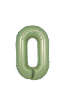 DecoChamp Olive Green Foil Number Balloons (0 to 9) - 34 in.