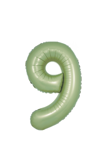 DecoChamp Olive Green Foil Number Balloons (0 to 9) - 34 in.