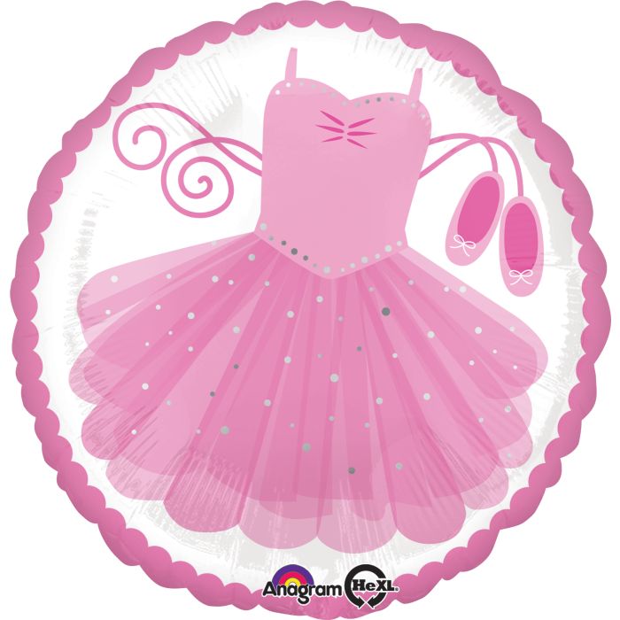 Ballerina Pink Round Foil Balloon 18 in.