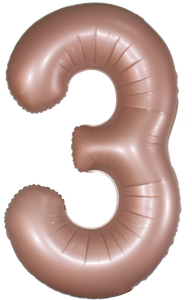 DecoChamp Dusty Rose Foil Number Balloons (0 to 9) - 34 in.