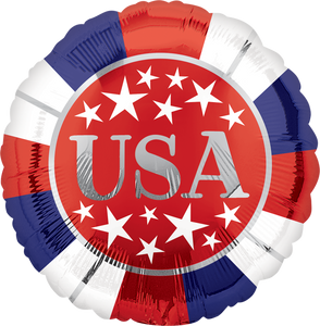 USA Red, White & Blue Foil Balloon 18 in.