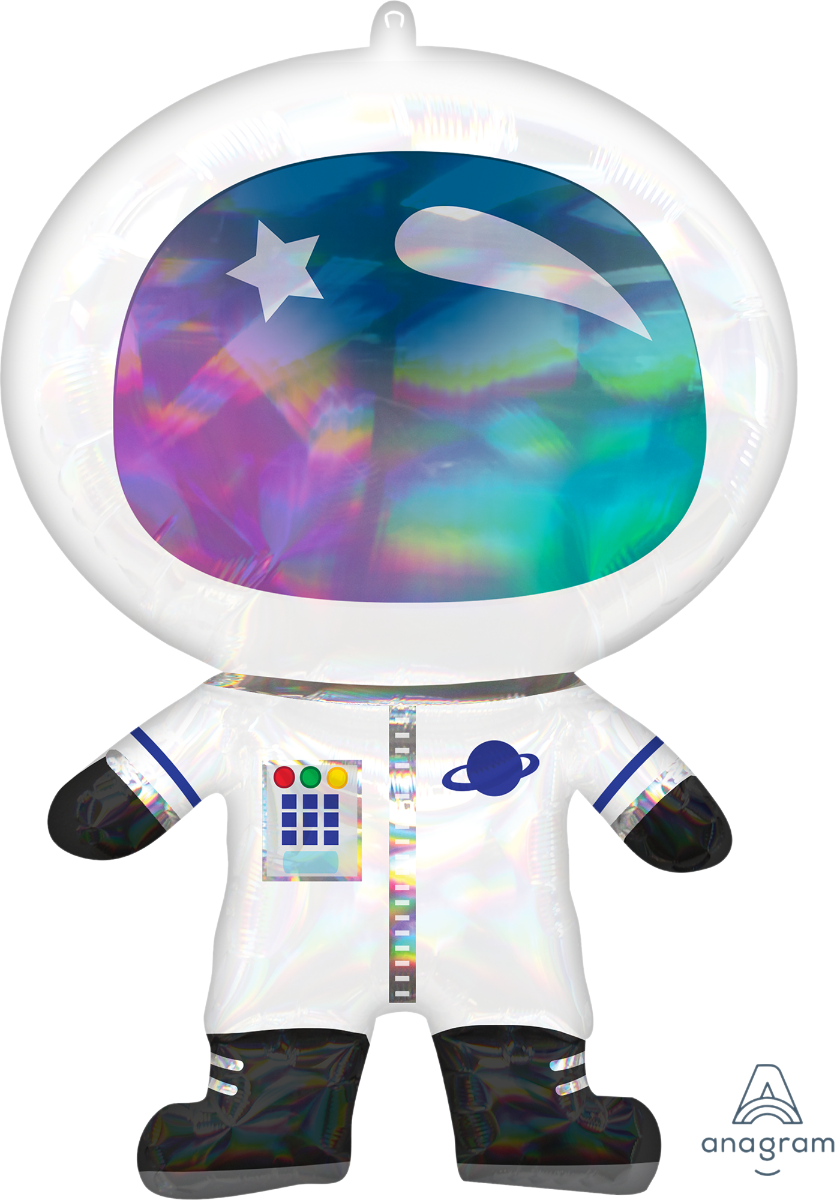 Iridescent Astronaut Foil Shape 30 in.