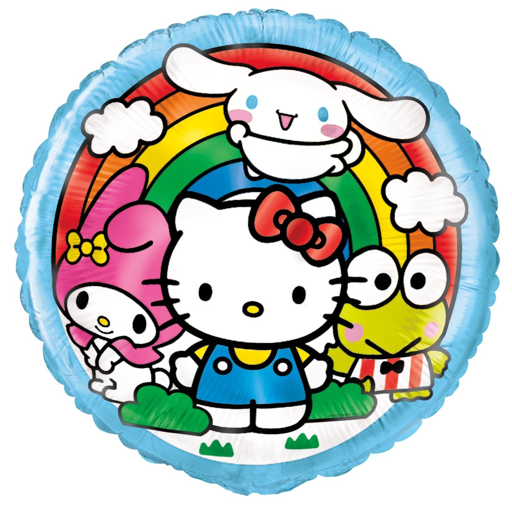 Globo de aluminio de Hello Kitty y sus amigos, 18 pulgadas.