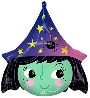 Halloween Witch Foil Balloon 21 in.