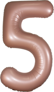 DecoChamp Dusty Rose Foil Number Balloons (0 to 9) - 34 in.