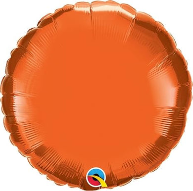 Round Solid Foil Balloon 18 in. - Orange