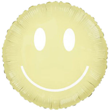 Globo de aluminio gigante con cara sonriente amarilla Sunny Smile de 30 pulgadas 