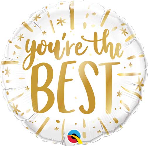 You're The Best Gold Round Foil Balloon 18 in.