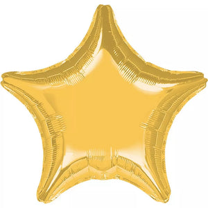 Solid Star Foil Balloon - 28 in. Gold