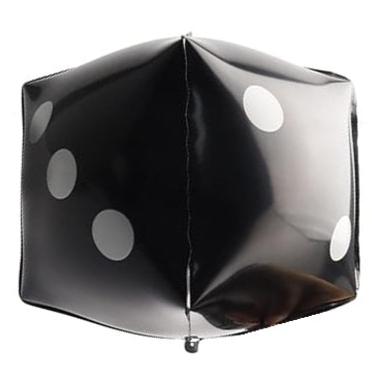 Black Casino Big Dice Cube Balloon 15 in.