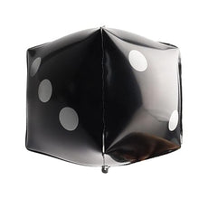 Cargar imagen en el visor de la galería, Globo con forma de cubo de dados de casino negro de 8 pulgadas 