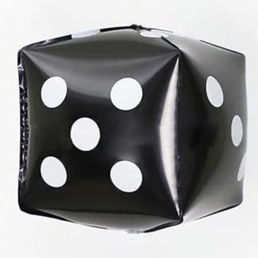 Black Casino Big Dice Cube Balloon 15 in.